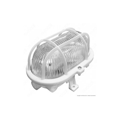 VELAMP TURTLE PLAFONIERA IN VETRO PER LAMPADINE E27 IP44 - COLORE BIANCO
