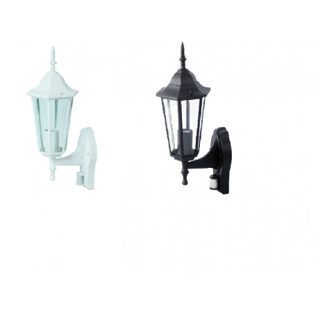 V-TAC VT-751 PORTALAMPADA DA GIARDINO WALL LIGHT DA MURO CON SENSORE PER LAMPADINE E27 - SKU 7071 / 7070