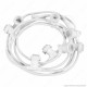 CATENARIA 5 METRI PER 8 LAMPADINE LED E27 PROLUNGABILE COLORE BIANCO LINEARE - PER ESTERNO