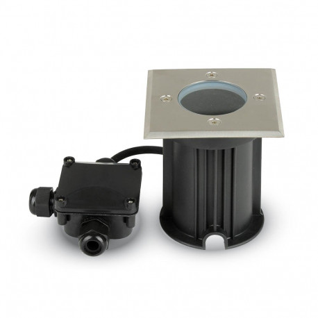 V-TAC VT-7677 PORTALAMPADA QUADRATO DA INTERRAMENTO PER LAMPADINE GU10 - SKU 7516