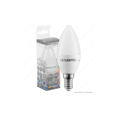 SKYLIGHTING LAMPADINA LED E14 8W CANDELA