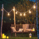 CATENARIA 5 METRI PER 8 LAMPADINE LED E27 PROLUNGABILE COLORE BIANCO LINEARE - PER ESTERNO