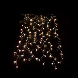 TENDA LUMINOSA PLB 120 LUCI LED REFLEX BIANCO CALDO PROLUNGABILE - PER INTERNO E ESTERNO