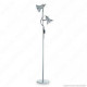 IDEAL LUX POLLY PT2 LAMPADA DA TERRA IN METALLO CON PORTALAMPADA PER LAMPADINE E27 - MOD. 61122 / 61139