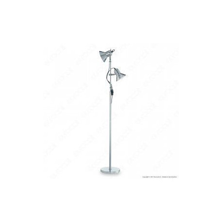 IDEAL LUX POLLY PT2 LAMPADA DA TERRA IN METALLO CON PORTALAMPADA PER LAMPADINE E27 - MOD. 61122 / 61139