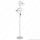 IDEAL LUX POLLY PT2 LAMPADA DA TERRA IN METALLO CON PORTALAMPADA PER LAMPADINE E27 - MOD. 61122 / 61139
