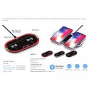 V-TAC VT-1213 CARICATORE WIRELESS 5W+5W RICARICA 2 DISPOSITIVI COLORE NERO - SKU 7739 / 7740 / 7741