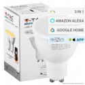 V-TAC SMART VT-5164 LAMPADINA LED WI-FI GU10 4,5W FARETTO SPOTLIGHT 110° RGB+W 4IN1 DIMMERABILE -