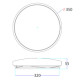 V-TAC VT-8424 PLAFONIERA LED 24W CHANGING COLOR 3IN1 FORMA CIRCOLARE COPERTURA OPACA -