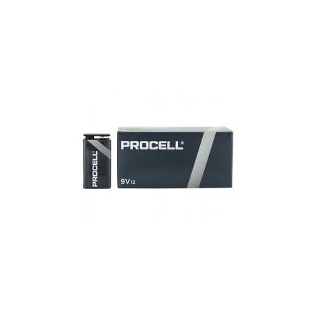 PROCELL DURACELL INDUSTRIAL ALCALINE TRANSISTOR 9V - BOX 10 BATTERIE