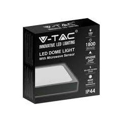 V-TAC VT-8066SQ PLAFONIERA LED 25W FORMA QUADRATA COLORE BIANCO - SKU 1395 / 1396 / 1397