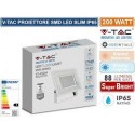 V-TAC VT-49204 FARO LED FLOODLIGHT 200W SMD SLIM IP65 BIANCO - SKU 6735 / 6736