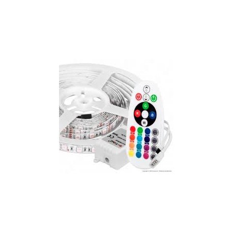 V-TAC STRISCIA LED 5050 MULTICOLORE RGB 30 LED/METRO - BOBINA DA 5 METRI - SKU 2124
