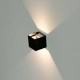 V-TAC VT-759 LAMPADA LED DA MURO 5W WALL LIGHT NERA CON DOPPIO LED SMD APPLIQUE IP65 - SKU 217078 / 217087