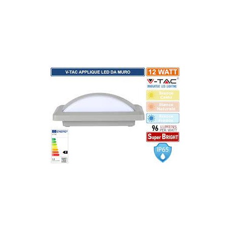 V-TAC VT-8058 LAMPADA LED DA MURO 12W WALL LIGHT - SKU 8245 / 8246 / 8247