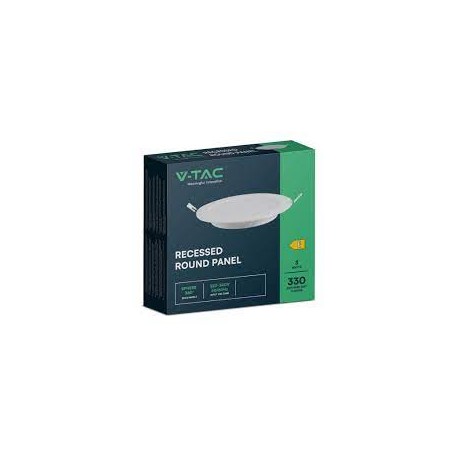 V-TAC VT-307RD PANNELLO LED ROTONDO 3W SMD DA INCASSO CON DRIVER - SKU 6292 / 6293 / 6294