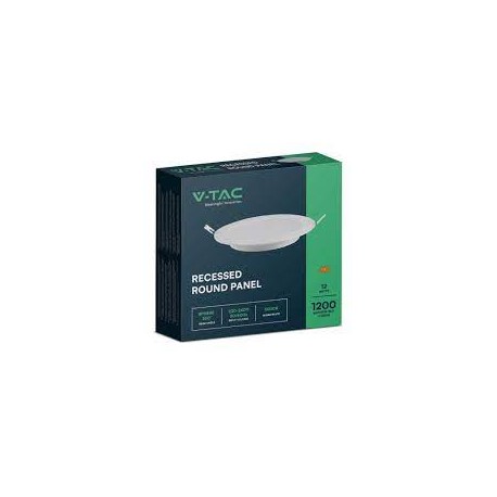 V-TAC VT-1207 RD PANNELLO LED ROTONDO 12W SMD DA INCASSO CON DRIVER - SKU 4857 / 4858 / 4859
