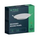 V-TAC VT-61018 PANNELLO LED ROTONDO SLIM 18W SMD DA INCASSO CON DRIVER - SKU 7864 / 7865 / 7866