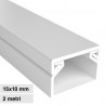ELMARK CANALINA PASSACAVI 15X10 IN PLASTICA BIANCA E COPERCHIO REMOVIBILE LUNGHEZZA 2 METRI - MOD. 5621510