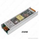 V-Tac VT-22250 Driver Alimentatore 250W Slim Series Per Uso Interno 24V a 2 Uscite con Morsetti a Vite - SKU 3273