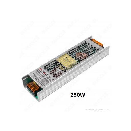 V-Tac VT-22250 Driver Alimentatore 250W Slim Series Per Uso Interno 24V a 2 Uscite con Morsetti a Vite - SKU 3273