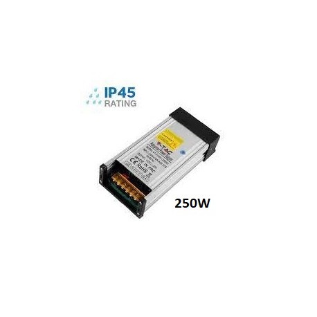 V-TAC VT-21251 ALIMENTATORE 250W 12V RAINPROOF IP45 A 2 USCITE CON MORSETTI A VITE - SKU 3232
