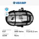 Velamp Turtle Plafoniera in Vetro per Lampadine E27 IP44 - Colore Bianco - mod.TURTLE-B
