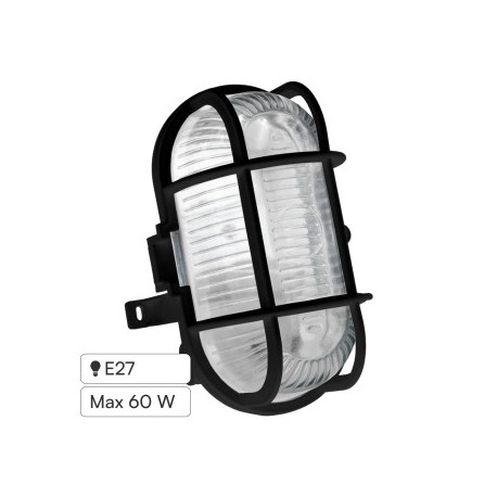 Velamp Turtle Plafoniera in Vetro per Lampadine E27 IP44 - Colore Bianco - mod.TURTLE-B