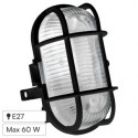 Velamp Turtle Plafoniera in Vetro per Lampadine E27 IP44 - Colore Nero - mod. TURTLE-N