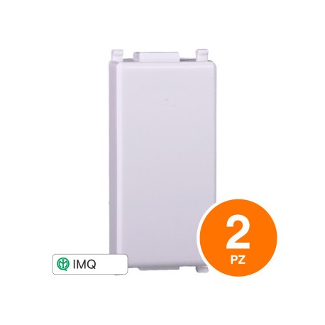 MAPAM FALSO POLO GEM BIANCO - CONFEZIONE 10PZ - MOD. 60000B / 6000B - COMPATIBILE CON VIMAR PLANA