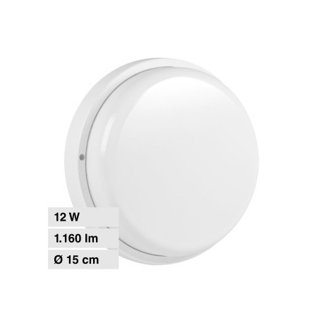 V-Tac VT-8095 Plafoniera LED Rotonda 12W SMD IP54 Colore Bianco - SKU 10195 / 10196 / 10197