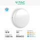 V-Tac VT-8096 Plafoniera LED Rotonda 18W SMD IP54 Colore Bianco - SKU 10198 / 10199 / 10200